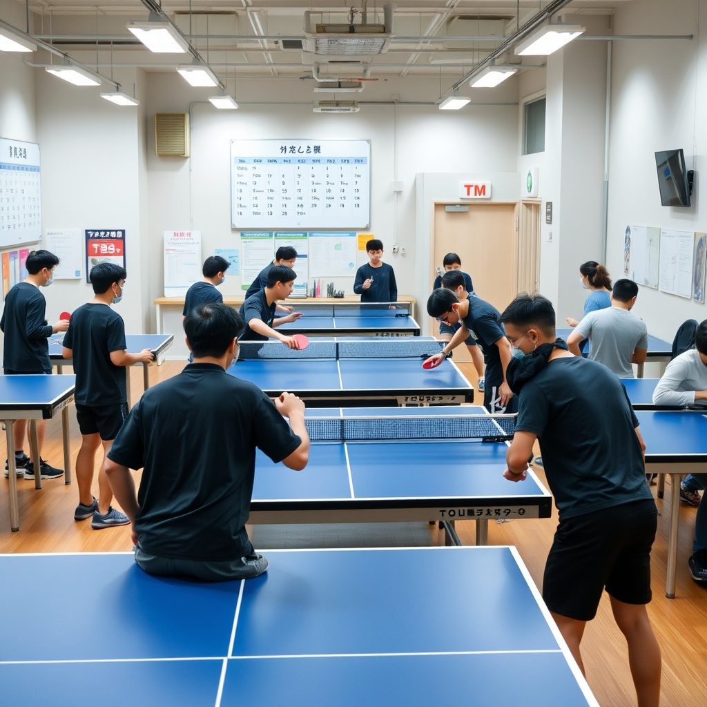 卓球の試合風景